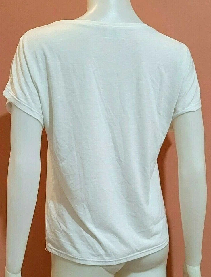 LANVIN EN BLEU TOP ESTAMPADO FLORAL/ADORNADO BLANCO/AZUL TALLA 38 Foto 4 de 4