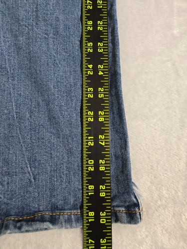 Levis 527 Denim Blue Jeans Mens Size 32 x 32 Straight Distessed Country Western - Imagen 9 de 11