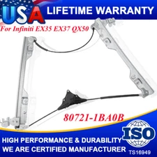For Infiniti EX35 EX37 New Left Driver Side Door Window Regulator 807211BA0B USA