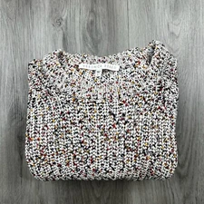 Veronica Beard Ryce Cotton Crewneck Pullover Sweater Size L Large Multicolor 