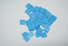 G1 Lego lot 47 Medium Blue 2 x 2 Tile w/ Groove 3068b 10220 71006 70810 10218 
