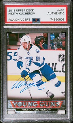 Nikita Kucherov SIGNED 2013 Upper Deck Young Guns RC Rookie PSA Auto COA