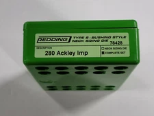 78428 REDDING 3-DIE TYPE-S NECK BUSHING DIE SET - 280 ACKLEY IMP - BRAND NEW 