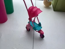 Barbie Strollin Pups Mattel 3 Wheel Scooter Stroller Pets Dog Stock W