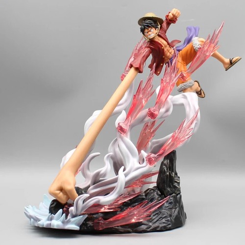 Luffy Gear 2 One Piece Action Figure 29cm PVC Statua Anime Manga - Foto 2 di 13