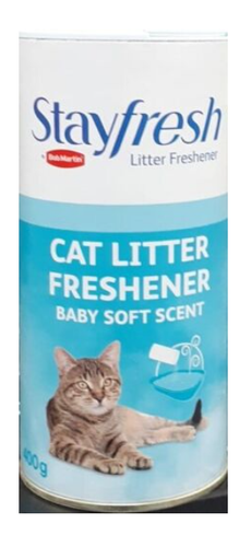 Bob Martin Stay Fresh Cat Litter Freshener Baby Soft Scent Unpleasant Odours 400 - Picture 1 of 24
