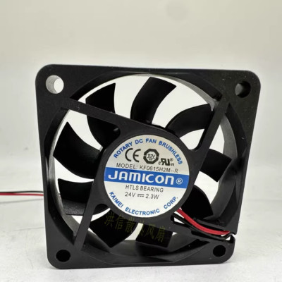 1 PCS  JAMICON Fan  KF0615H2M-R DC24V 2.3W 6CM 6015 2 WIRE COOLING FAN