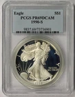 1990-S American Silver Eagle $1 Proof PR 69 DCAM Deep Cameo PCGS