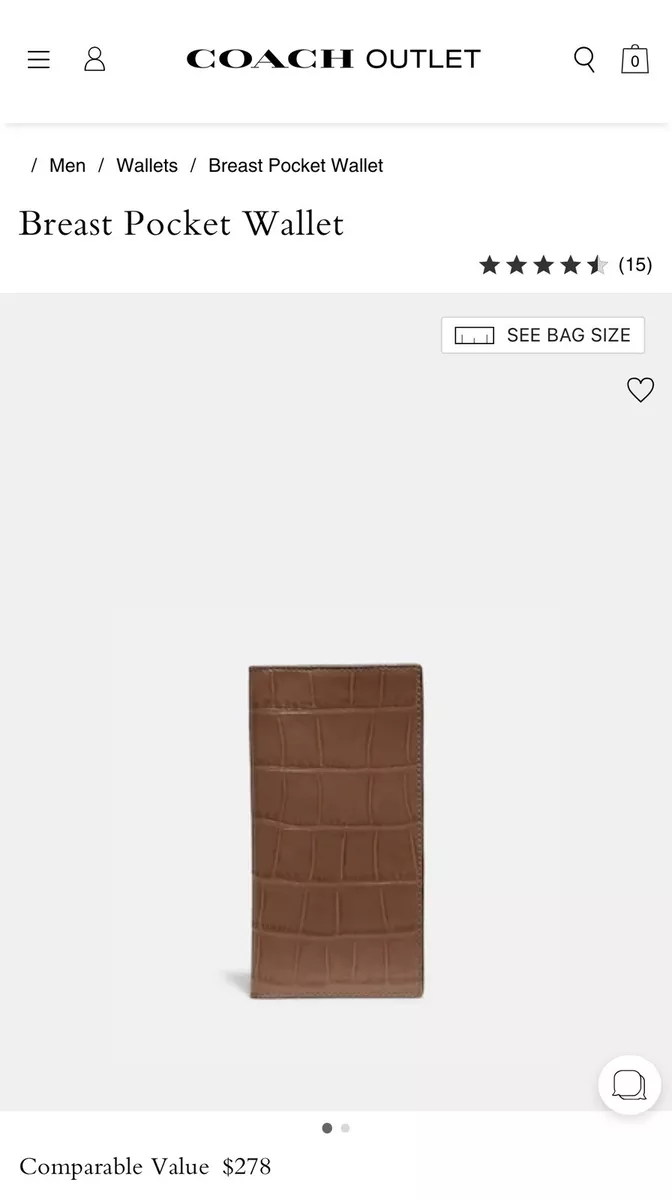 Coach breast pocket wallet sale
