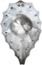 Get Dressed For Battle Talhoffer Buckler 16-Gauge Steel Curly Holly-Leaf Design