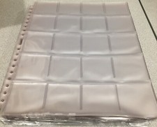 50 Pack of vinyl clear front and frosted back slide pages holds 20 2" x 2" slide