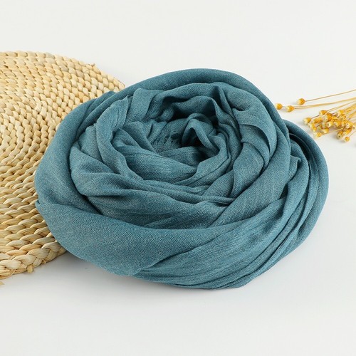 Women Ladies Cotton Linen Scarf Muslim Hijab Scarves Head Wraps Plain Headscarf - 第 28/52 張圖片