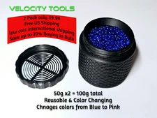 2 Pack 100g Desiccant Silica Gel and Container for Moisture Adsorption, Reusable