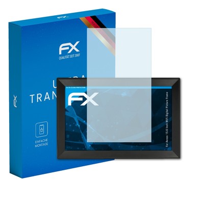 atFoliX 3x Schutzfolie für Aeezo 15.6 Inch WiFi Digital Picture Frame klar