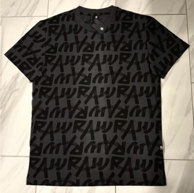 G-Star Raw Men's All Over T-Shirt Gray Black $65 New