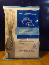 BASIC AMERICAN FOODS Instant Mashed Potato Flakes 1 LB Gluten Free