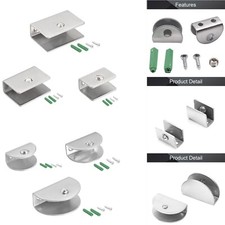 Glass Shelf Clip Brackets Adjustable Clamps Holder For 6-8/8-12/10-14mm Thick