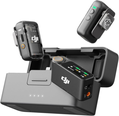 Wireless Lavalier Mic 2, Noise Cancelling, 820 Ft Range, 18H Battery, Vlog Ready
