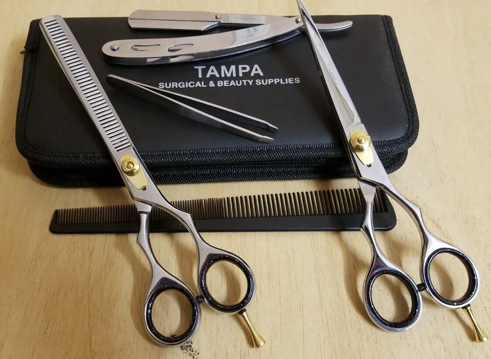 "Juego de tijeras de corte de pelo de salón profesional de 7"" tijeras de peluquero más delgadas" Foto 2 de 3