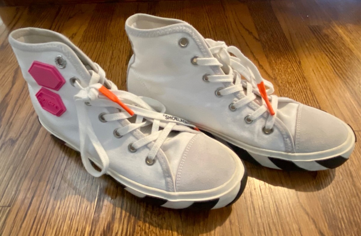 Off-White Vulcanized High-Top White Fuchsia Men's Size