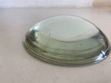 BRITISH RAILWAY BR LARGE CLEAR BULLSEYE LAMP GLASS 5 INCH DIA 40mm DEEP RIB REAR