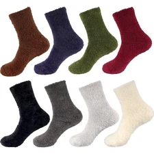 Chirpy Socks - Men's Comfy Soft Warm Plush Slipper Bed Fuzzy Featherlight Socks