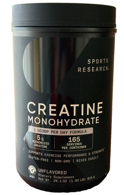 Sports Research Creatine Monohydrate Lean Muscle Strength (825g) 165 Serving