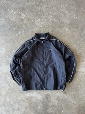 Nike Jacket Mens Large Black Long Sleeve Full Zip Track Windbreaker Outdoors