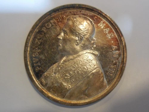 Vatican Medal Pope Pius X Year VII Silver