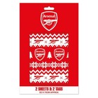 Arsenal FC Christmas Gift Wrap Sheets & Tags Pack