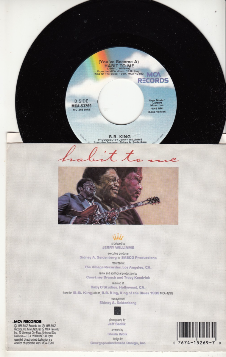 B.B. KING - (YOU'VE BECOME A) HABIT TO ME - MINT 45 WPS - UNPLAYED