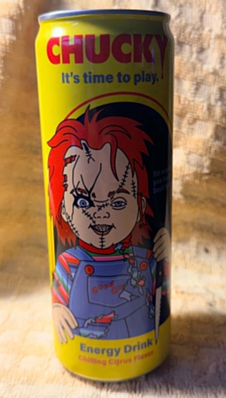 Chucky ( Child's Play ) Citrus-Flavored Energy Drink ( UNOPENED )
