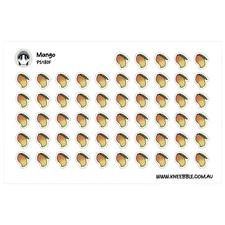 Mango Planner Stickers – Tropical Fruit Decorative Decals for Daily Use