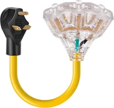 30 Amp to 15 Amp Generator Adapter Cord 1.5ft