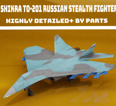 3d printed SHIKRA TO-201 Russian STealth Jet V1 plane aircraft jet fighter