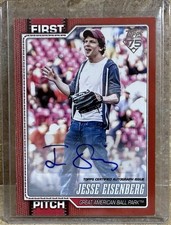 Jesse Eisenberg Auto 4/5 SSP 2026 Topps Series 1 First Pitch Red Autograph