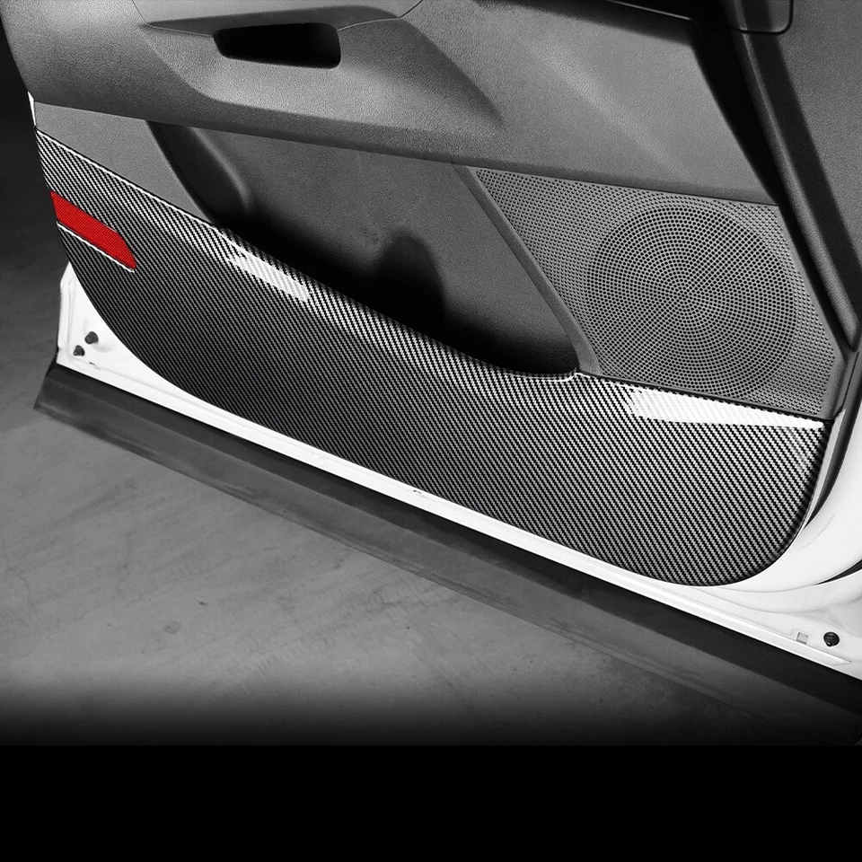 Cubierta inferior anti patadas de fibra de carbono ABS para Kia Sorento 2021-2026 4 piezas Foto 2 de 4