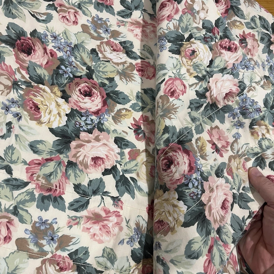 "Paneles de jardín de rosas Croscill Arbor de colección (2) 42x84"" Cottagecore repollo floral" Foto 4 de 4