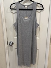 A New Day Heather Gray Sleeveless Midi Tank Dress L
