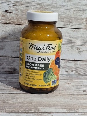 MegaFood DailyFoods, One Daily, Iron Free 90 Tablets Exp2/2026 Sale