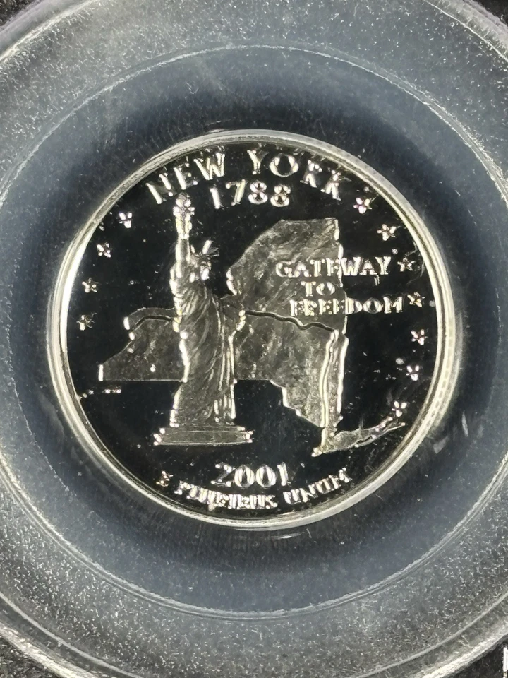 2001-S Silver Proof New York State Quarter-PCGS PR69DCAM Classic America - Image 3 of 4