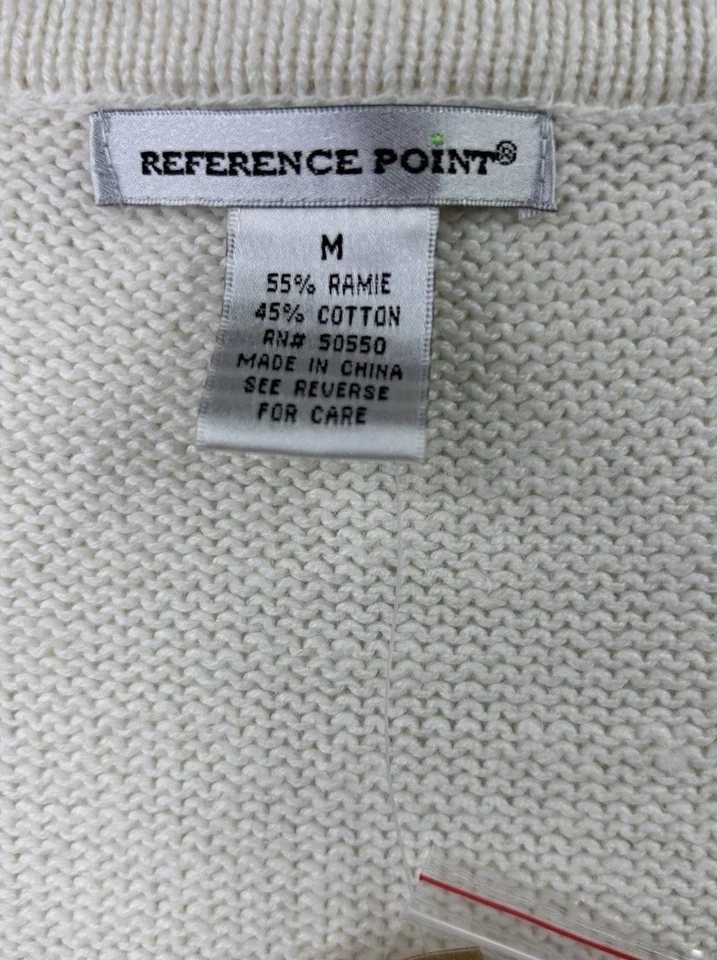 Винтажный рождественский кардиган 90-х Poinsettia свитер ориентир M праздничный - Изображение 4 из 4