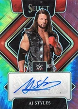 2022 Panini Select AJ Styles Autograph Tie-Dye Prizm Auto /25 #SG-AJS