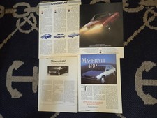 Vintage Maserati Sales Brochure Technical Sheet Lot Of 4