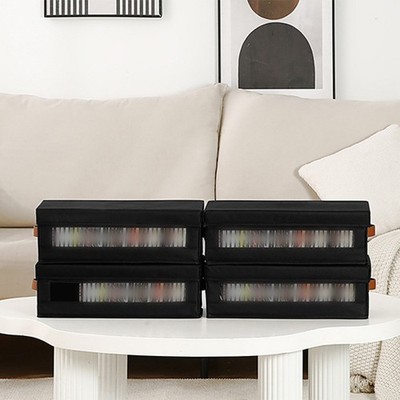 CD Sammlung Aufbewahrung 4er Pack Oxford Stoff Box Stapelbar f��r 148 pro Einhei