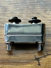 Deluxe Die Cast Chrome Snare Butt with Screws 4 Drum Kit. Fits DW, Tama Wires