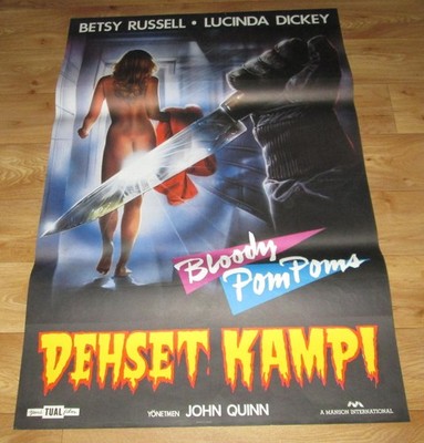 CHEERLEADER CAMP 1988 Bloody Pom Poms HORROR Original 1Sh Turkish Movie Poster