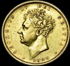 KING GEORGE THE IV 1826 GOLD SOVEREIGN