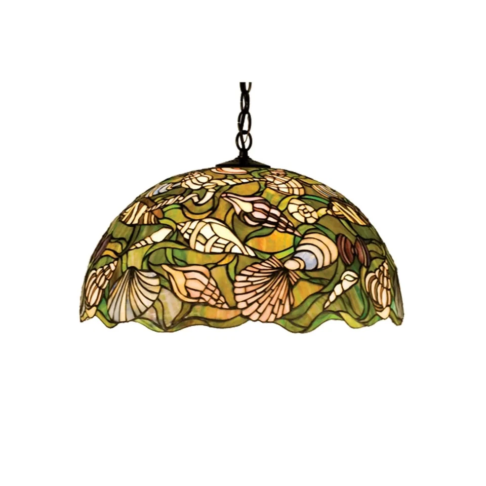 Pingente de concha 20 polegadas de largura malva/âmbar/verde/azul/chocolate/bege - Imagem 2 de 2