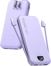 Portable Charger, 10000Mah PD20W USB C Fast Charging Power Bank with Built-In Ca